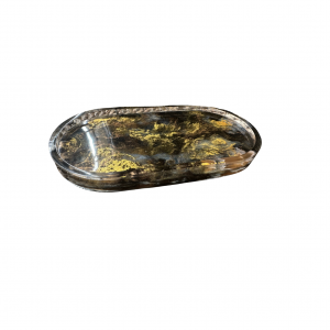 Plateau en résine en noir et doré – non personnalisable