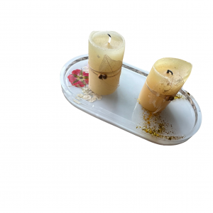 Plateau en résine fleurs – non personnalisable